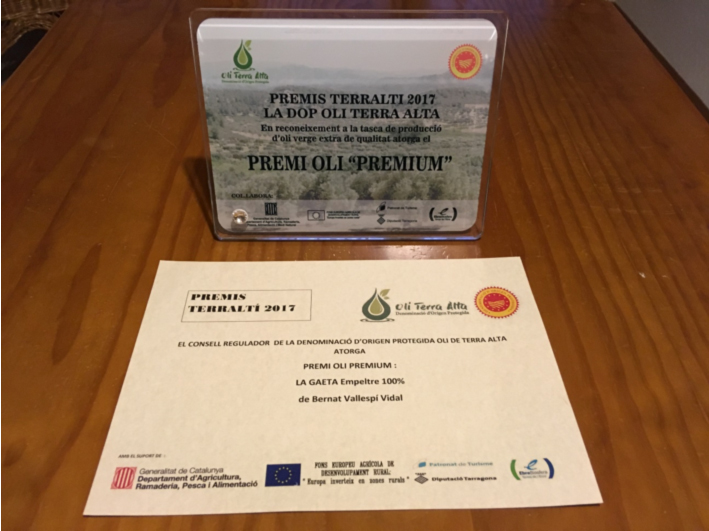 Aceite PREMIUM Premios Terra Alta 2017